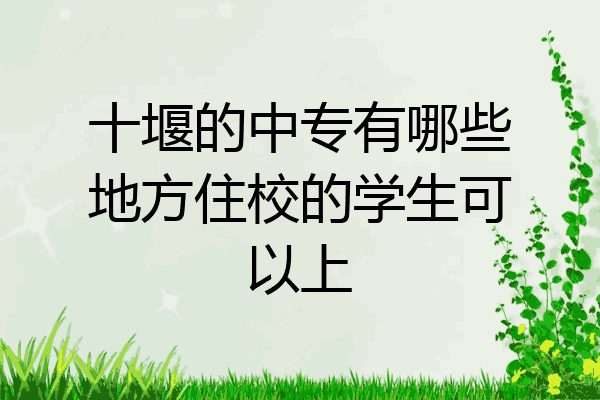 十堰的中专有哪些地方住校的学生可以上