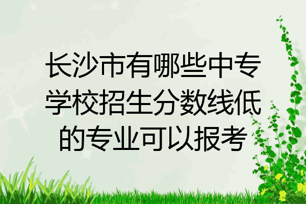 长沙市有哪些中专学校招生分数线低的专业可以报考
