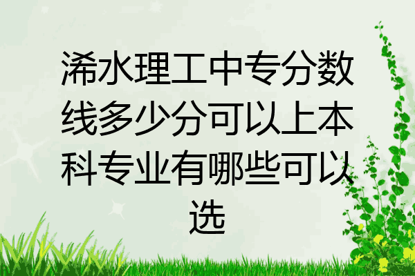 浠水理工中专分数线多少分可以上本科专业有哪些可以选