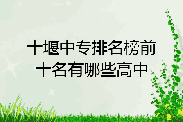 十堰中专排名榜前十名有哪些高中