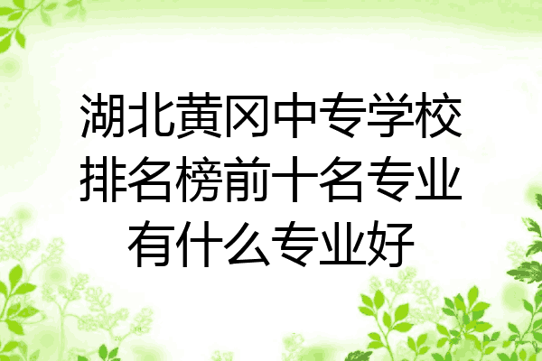 湖北黄冈中专学校排名榜前十名专业有什么专业好