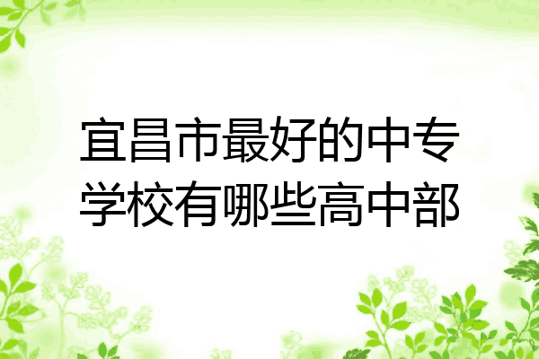 宜昌市最好的中专学校有哪些高中部