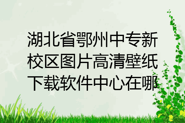湖北省鄂州中专新校区图片高清壁纸下载软件中心在哪