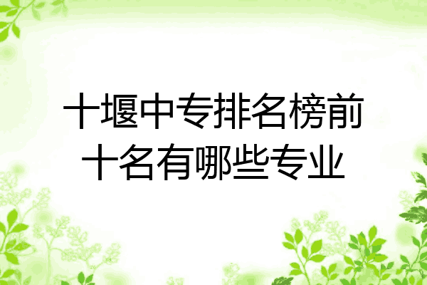 十堰中专排名榜前十名有哪些专业