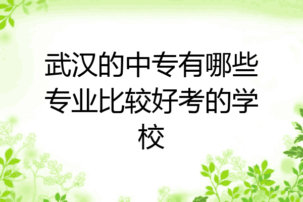 武汉的中专有哪些专业比较好考的学校
