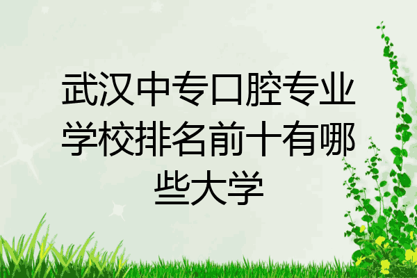 武汉中专口腔专业学校排名前十有哪些大学