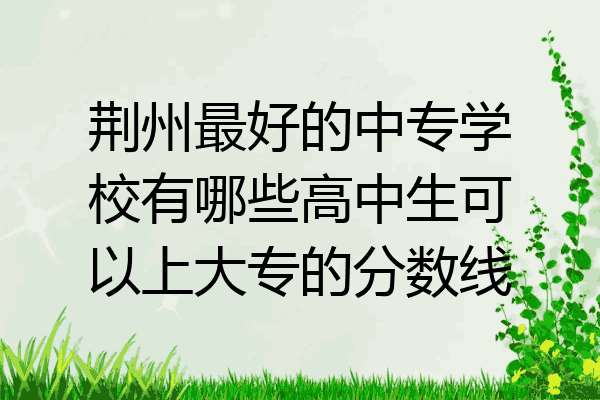 荆州最好的中专学校有哪些高中生可以上大专的分数线