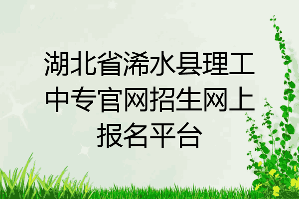 湖北省浠水县理工中专官网招生网上报名平台