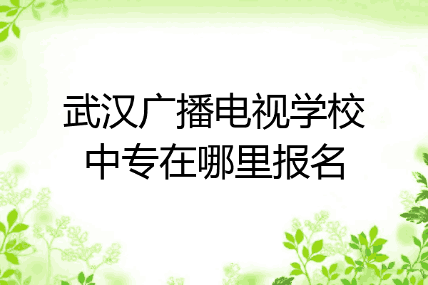 武汉广播电视学校中专在哪里报名