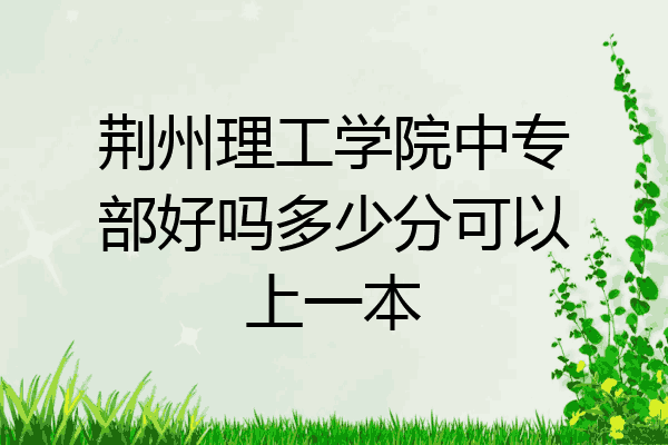 荆州理工学院中专部好吗多少分可以上一本