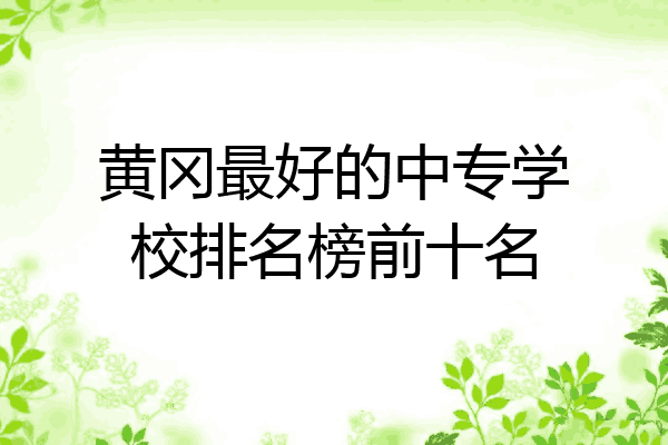 黄冈最好的中专学校排名榜前十名