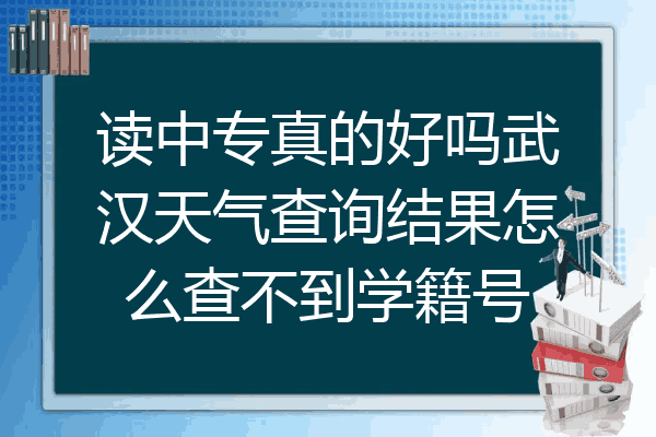 读中专真的好吗武汉天气查询结果怎么查不到学籍号