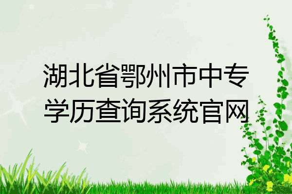 湖北省鄂州市中专学历查询系统官网