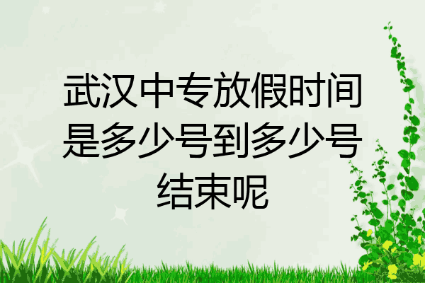 武汉中专放假时间是多少号到多少号结束呢