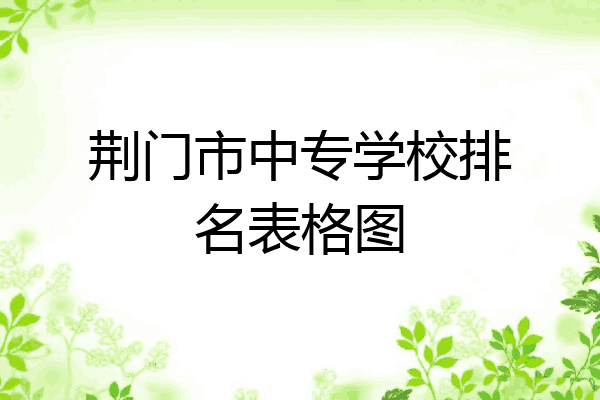 荆门市中专学校排名表格图
