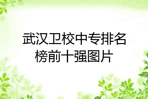 武汉卫校中专排名榜前十强图片
