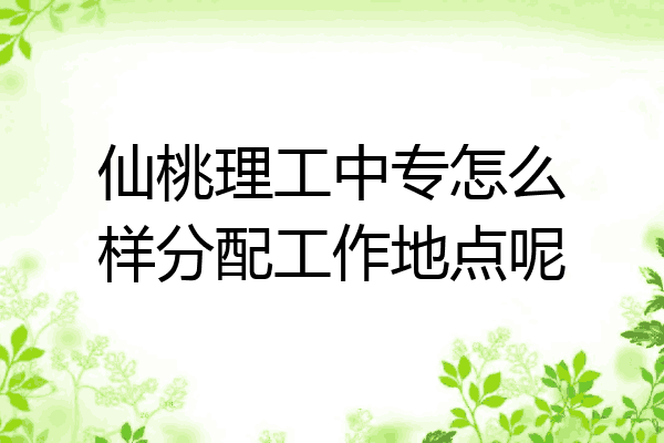 仙桃理工中专怎么样分配工作地点呢