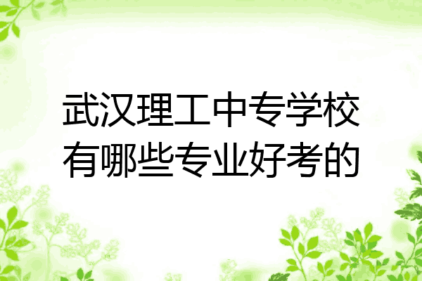 武汉理工中专学校有哪些专业好考的
