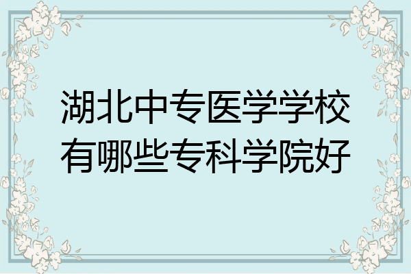 湖北中专医学学校有哪些专科学院好