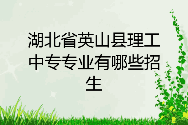 湖北省英山县理工中专专业有哪些招生