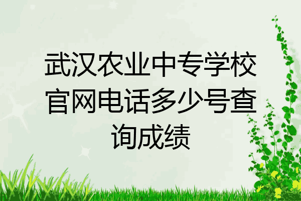 武汉农业中专学校官网电话多少号查询成绩