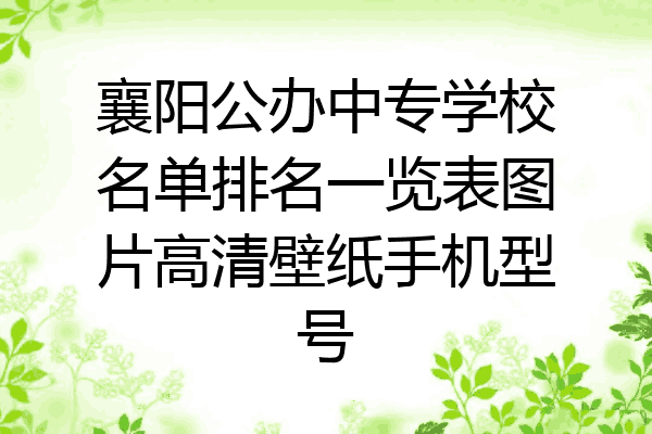 襄阳公办中专学校名单排名一览表图片高清壁纸手机型号