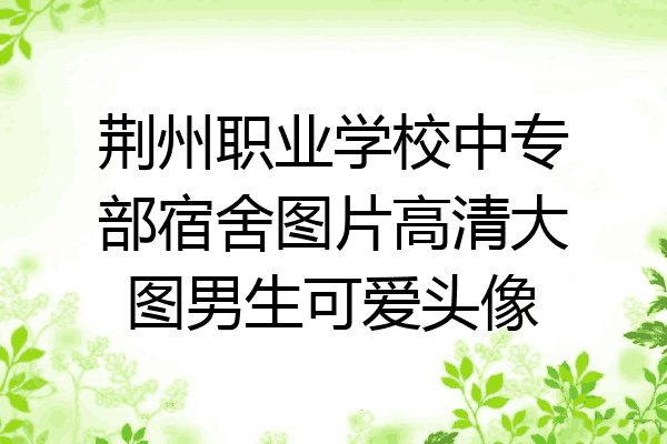 荆州职业学校中专部宿舍图片高清大图男生可爱头像
