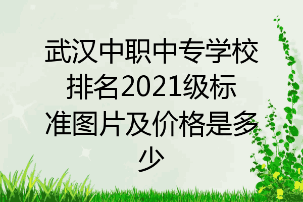 武汉中职中专学校排名2021级标准图片及价格是多少