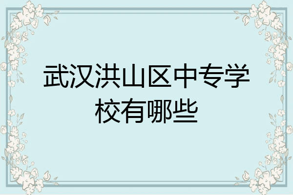 武汉洪山区中专学校有哪些