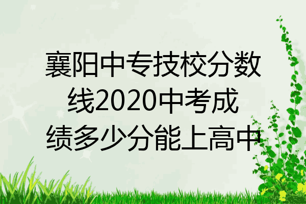 襄阳中专技校分数线2020中考成绩多少分能上高中