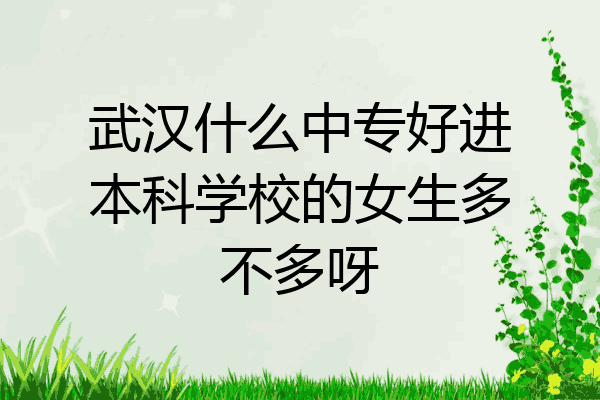 武汉什么中专好进本科学校的女生多不多呀