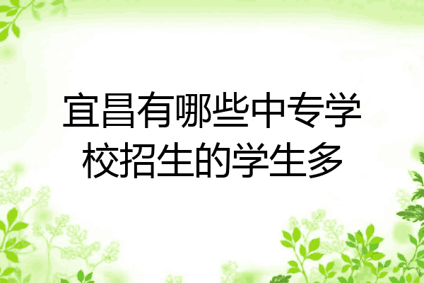 宜昌有哪些中专学校招生的学生多