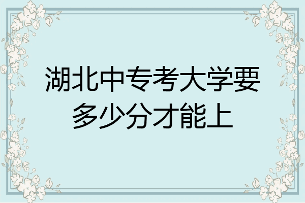 湖北中专考大学要多少分才能上