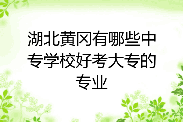 湖北黄冈有哪些中专学校好考大专的专业