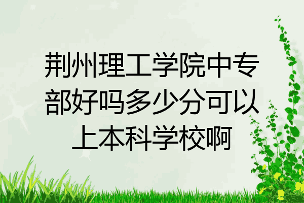 荆州理工学院中专部好吗多少分可以上本科学校啊