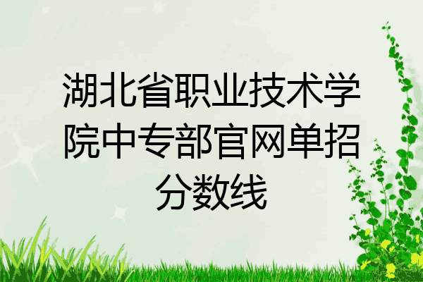 湖北省职业技术学院中专部官网单招分数线