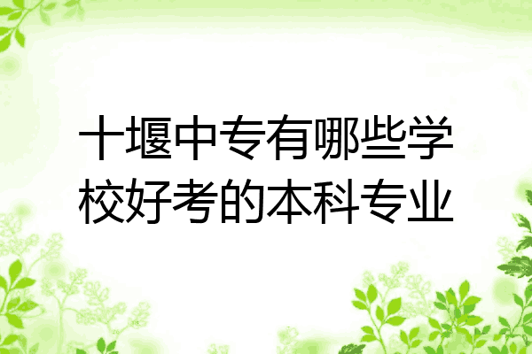十堰中专有哪些学校好考的本科专业