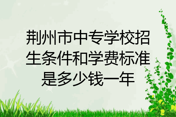 荆州市中专学校招生条件和学费标准是多少钱一年