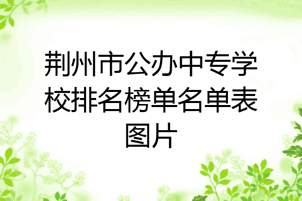 荆州市公办中专学校排名榜单名单表图片