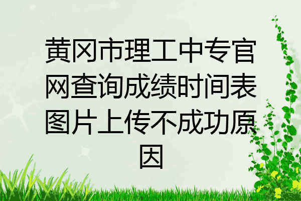 黄冈市理工中专官网查询成绩时间表图片上传不成功原因