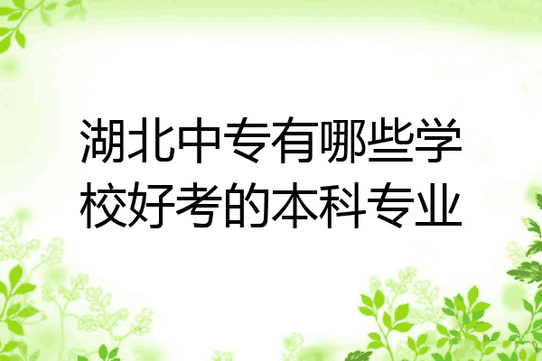 湖北中专有哪些学校好考的本科专业