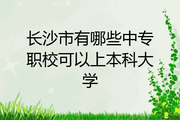 长沙市有哪些中专职校可以上本科大学