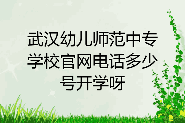 武汉幼儿师范中专学校官网电话多少号开学呀