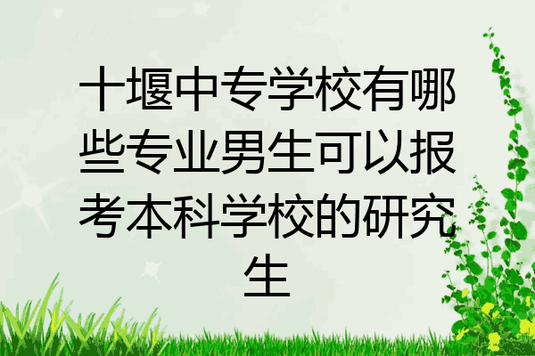 十堰中专学校有哪些专业男生可以报考本科学校的研究生