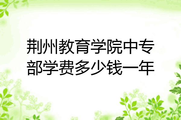 荆州教育学院中专部学费多少钱一年