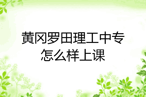 黄冈罗田理工中专怎么样上课