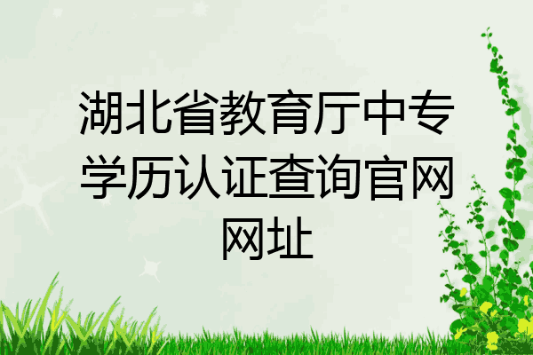 湖北省教育厅中专学历认证查询官网网址