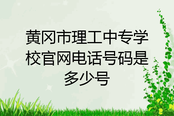 黄冈市理工中专学校官网电话号码是多少号