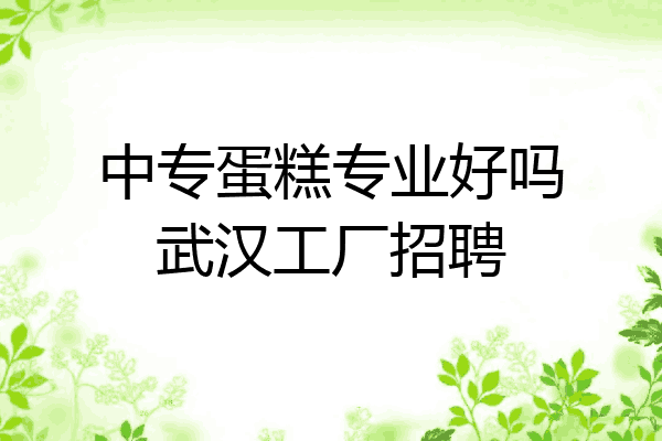 中专蛋糕专业好吗武汉工厂招聘