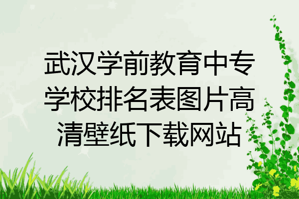武汉学前教育中专学校排名表图片高清壁纸下载网站